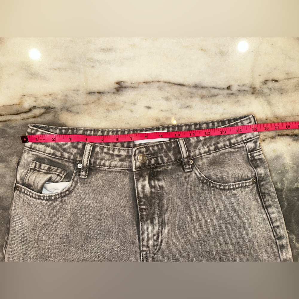 EUC Ashley Mason Size 27 or 5 Gray Jeans with Pink Bow Accents Ankle Crop‎ Pant - Picture 12 of 14